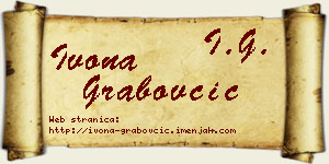 Ivona Grabovčić vizit kartica